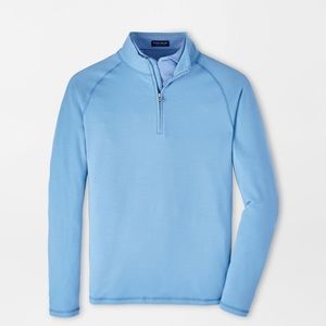 Peter Millar Channel Blue Crown Crafted Medium Flex 1/4 Wool Sweater $200
